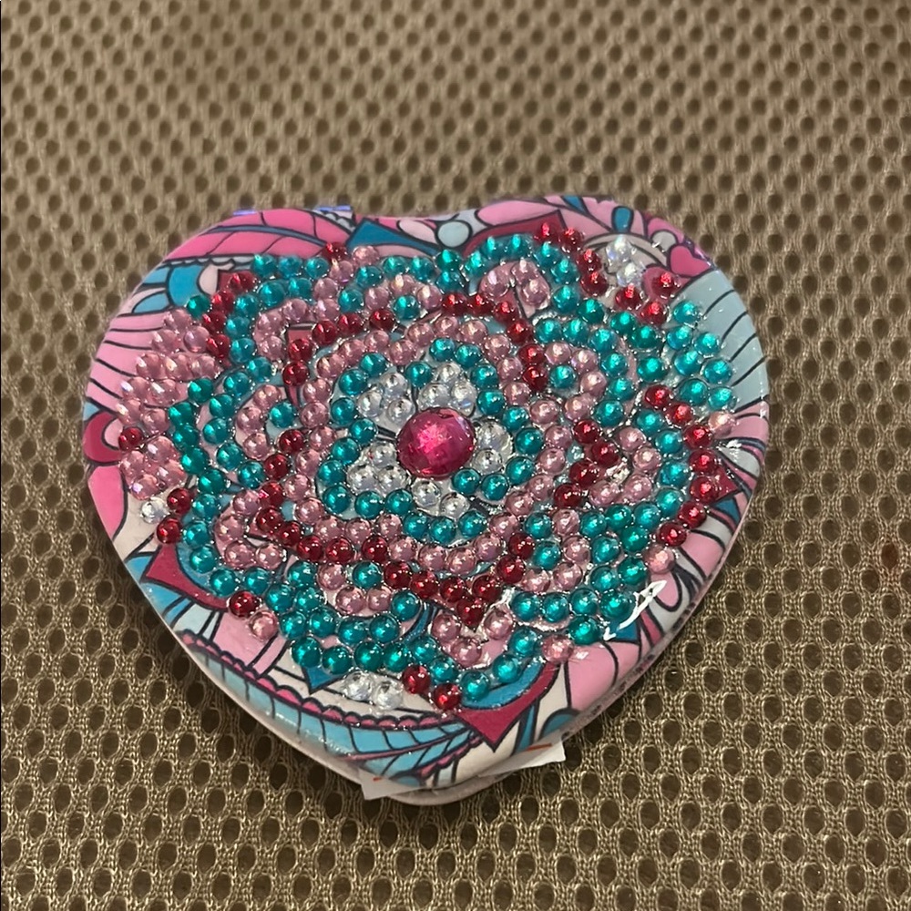 Colorful Heart-Shaped Brooch